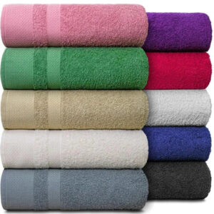 Kit 10 Toalhas de Banho Gigantes Paris 100% Algodão 80x150cm - 330g Variadas